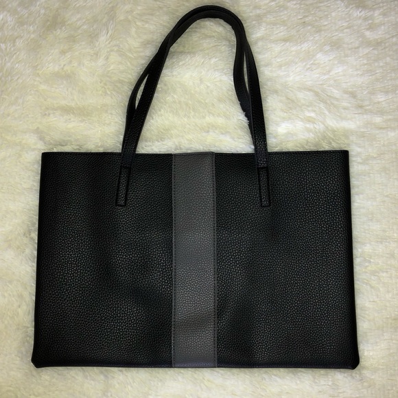 VINCE CAMUTO—BLACK VEGAN LEATHER “LUCK TOTE” BNWOT - Picture 8 of 14